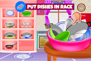 Cute Girl Cleans Dirty Kitchen Screenshot 2