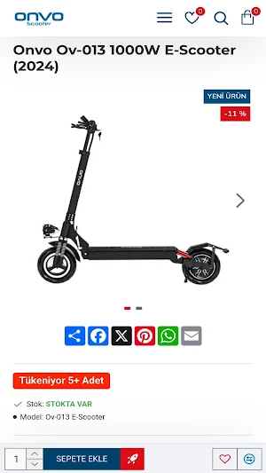 Onvo Scooter Screenshot 1