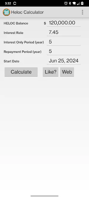 Heloc Calculator Screenshot 1