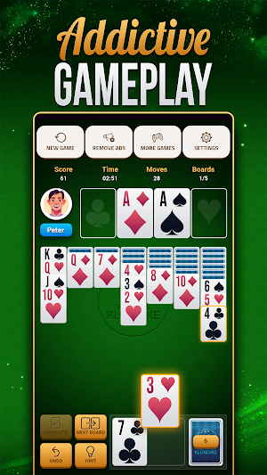 Klondike Solitaire Offline Screenshot 1