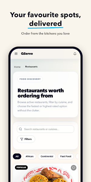 QServe: Food, Pickup & Rides Screenshot 2