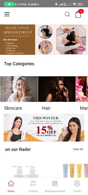 Smart Salon App Screenshot 1