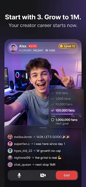 Hypeo: AI Live Stream & Fans Screenshot 3