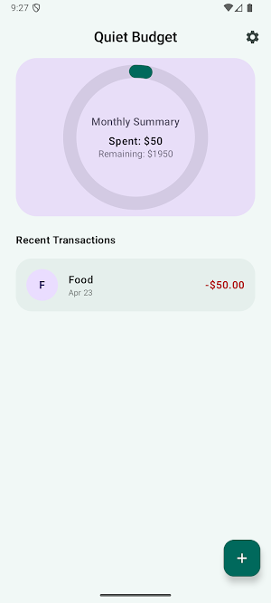 Quiet Budget Planner Screenshot 1