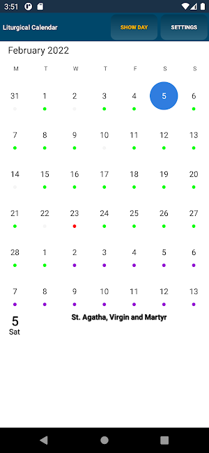Liturgical Calendar Plus Screenshot 2