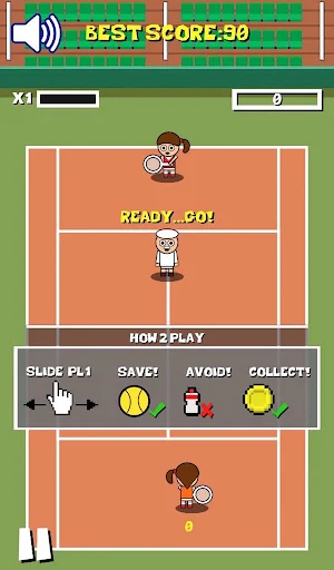 Retro Tiny Tennis Screenshot 0