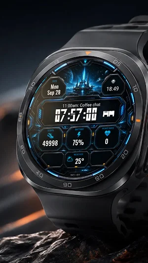 A155 Sci-fi watchface Screenshot 3