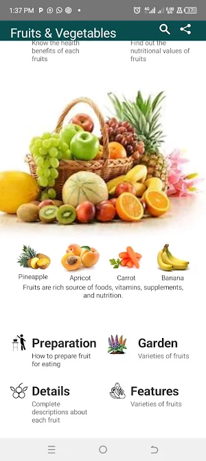 Fruits & Their Benefits Screenshot 1