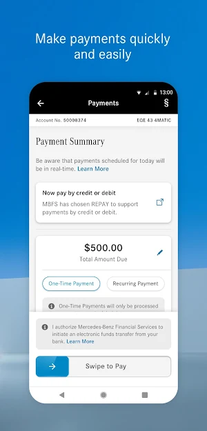 Mercedes me Finance Screenshot 2