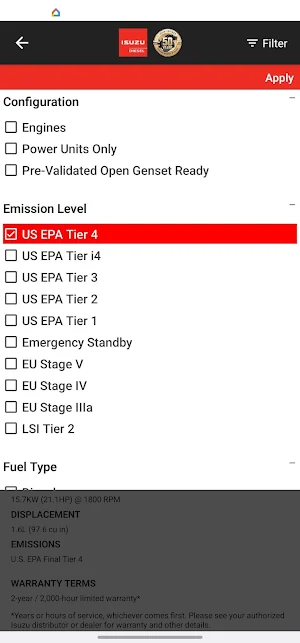 Isuzu Engines Screenshot 2