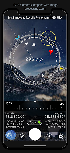 GPS Photo Stamp Cam with Zoom Screenshot 1
