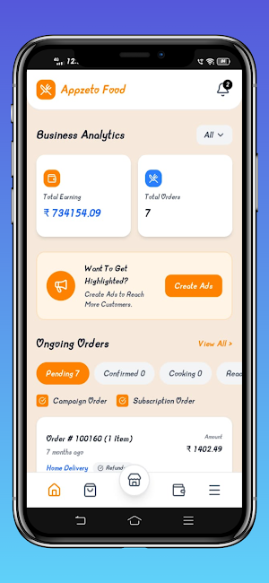 Appzeto Food Restaurant Screenshot 0