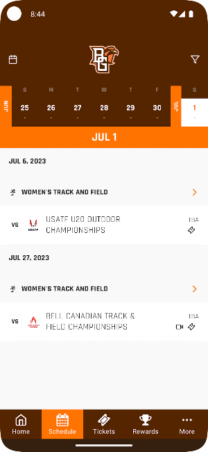 BGSU Athletics Screenshot 1