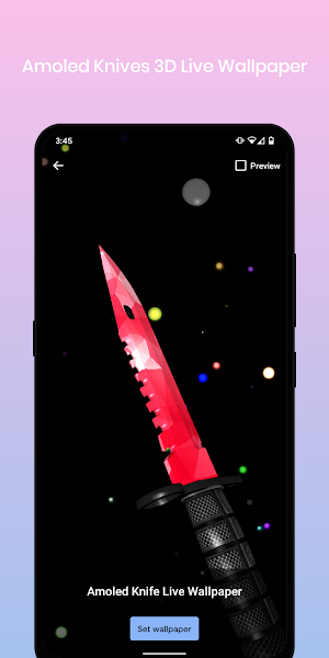 Amoled Knives 3D Live Wallpaper Screenshot 2