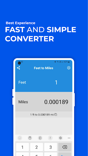 Feet to Miles Converter (Foot) Screenshot 0