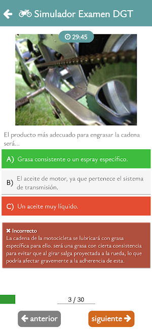 Autoescuela Permiso A Test DGT Screenshot 3