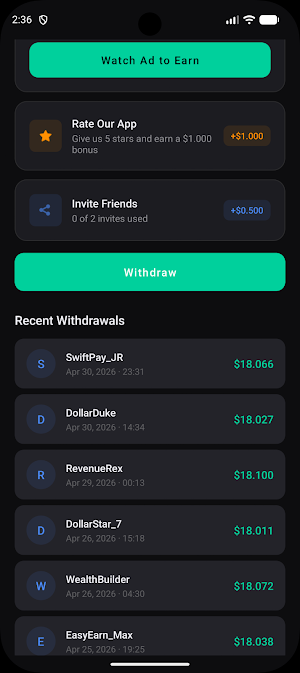 Get Paid Watching Ads Screenshot 1