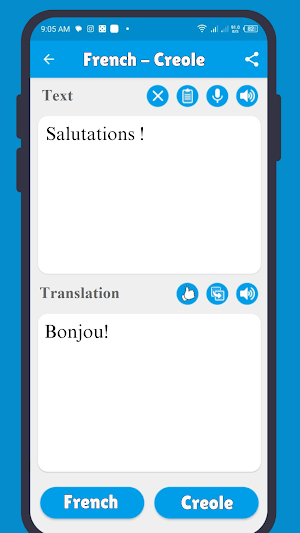 French Creole Translation Screenshot 0
