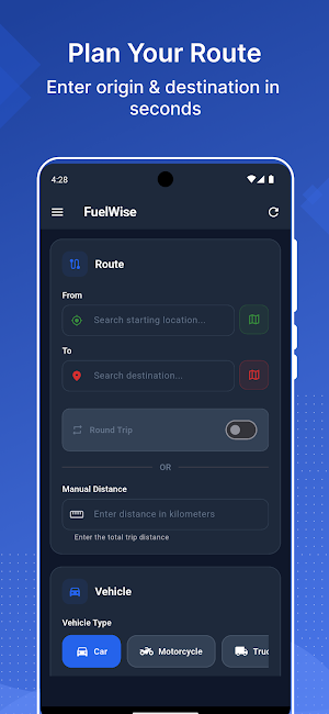 FuelWise: Fuel Cost Analyzer Screenshot 0