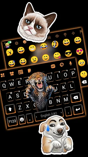 Hunting Leopard Keyboard Background Screenshot 3