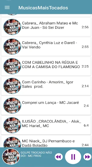 Musicas Mais Tocadas Screenshot 1
