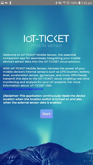 IoT-TICKET Mobile Sensor Screenshot 0