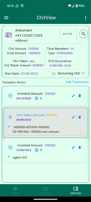 Chit App Screenshot 2