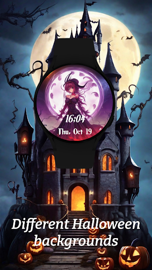 Anime Halloween Watch Face v2 Screenshot 2