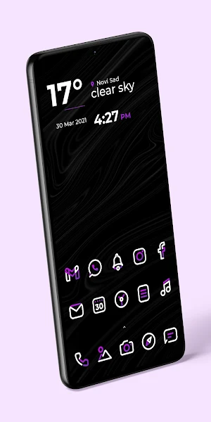 Aline Purple icon pack - linear purple icons Screenshot 2
