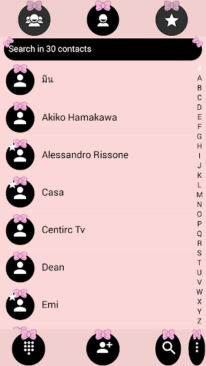Dialer Ribbon Pink Pastel Theme Screenshot 3