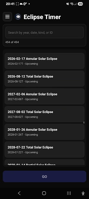 Eclipse Timer Screenshot 0