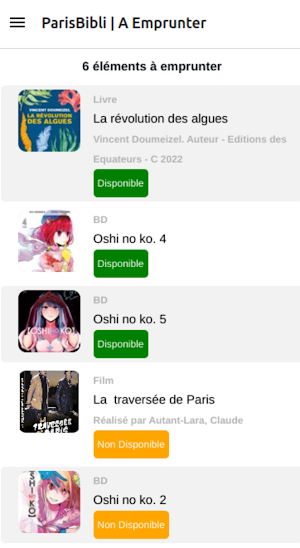 ParisBibli Screenshot 3