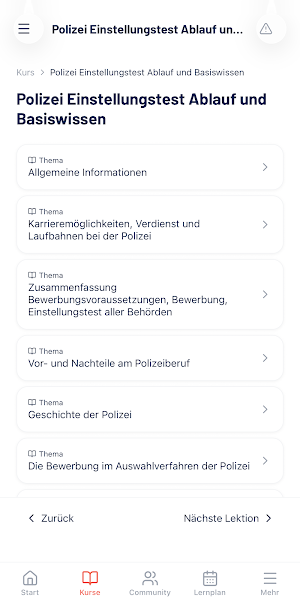Polizei Einstellungstest Screenshot 1