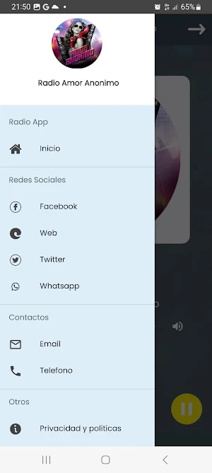 Radio Amor Anonimo Screenshot 0