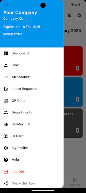 PresentSir: Staff Attend App Screenshot 1