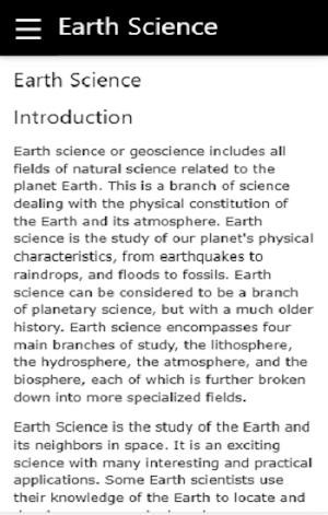 Earth Science Screenshot 1