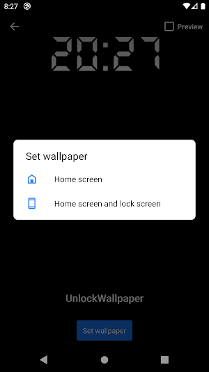 Unlock Clock Wallpaper Screenshot 1