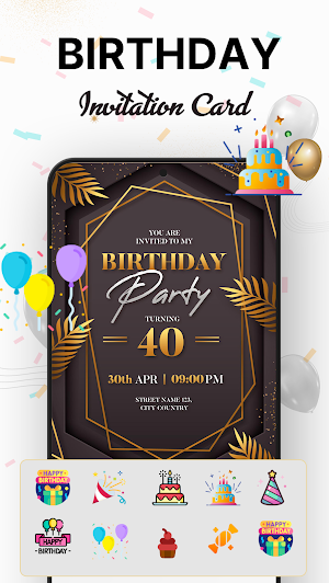 Birthday Invitation Card Maker Screenshot 3