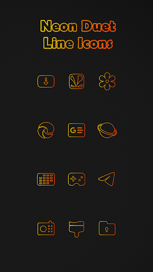 Neon Duet II Line Icons Screenshot 2