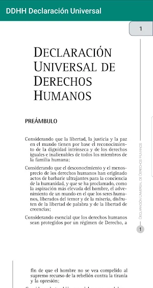 Declaración Universal de Derechos Humanos Screenshot 0
