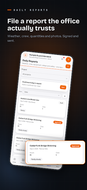 DailyBuild: Daily Site Reports Screenshot 1