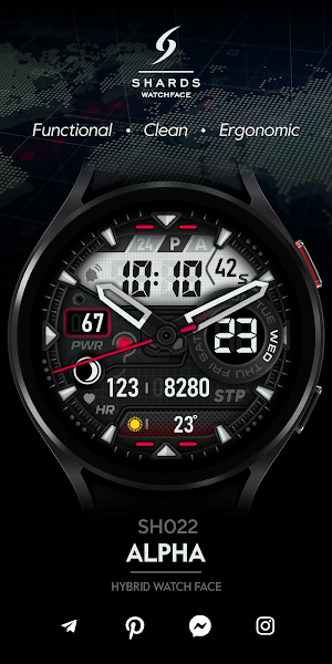 SH022 Watch Face, WearOS watch Screenshot 0
