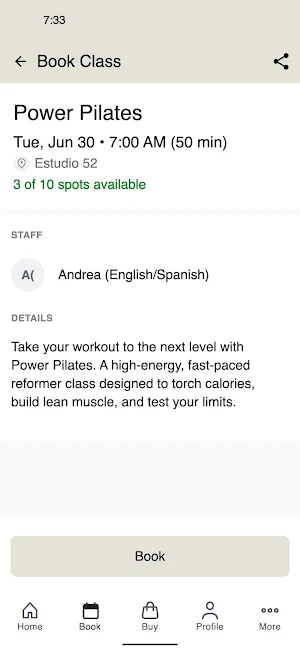 Estudio 52 Pilates Screenshot 2
