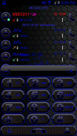Theme Space Blue RocketDial Screenshot 0