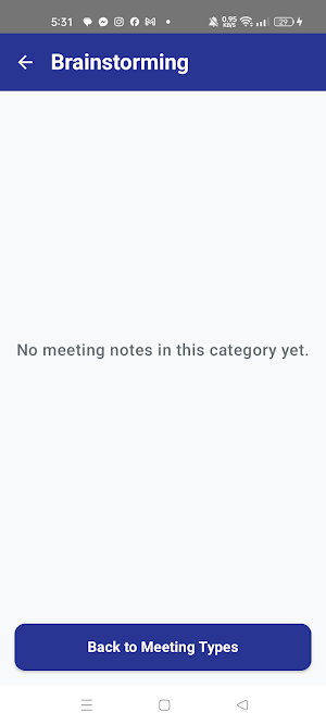 Meeting Notes Log Screenshot 1