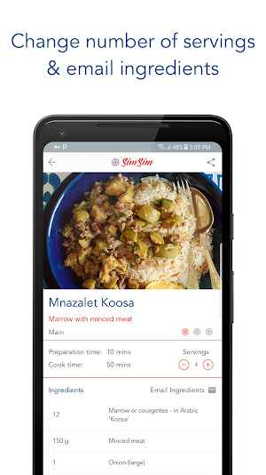 SimSim Middle Eastern Recipes Screenshot 2