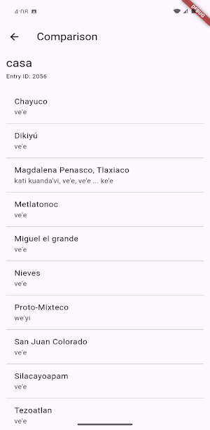 Mixteco Interdialectal Screenshot 2