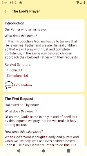 Lutheran Catechism Screenshot 1