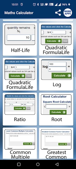 Math Calculators Screenshot 2