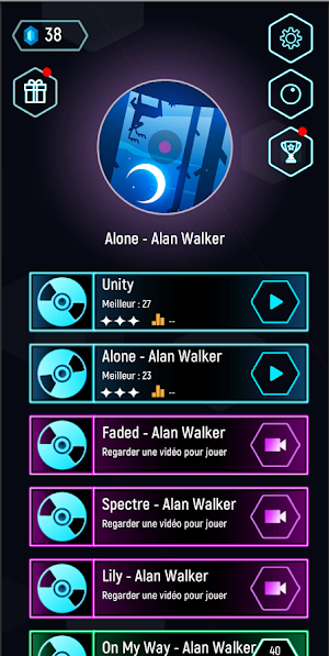 Alan walker Tiles Hop Ball - Neon EDM Rush Screenshot 0
